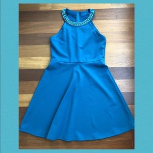 Girl's jeweled neck party dress